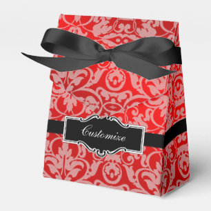 Personalisiert Red Satin Damask Zent Fevor Box Geschenkschachtel