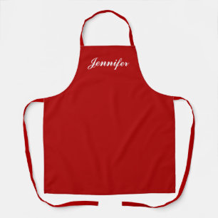 Personalisiert Red Script Name Womens Kitchen Schürze