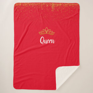 Personalisiert Red Sherpa Blanket Sherpadecke
