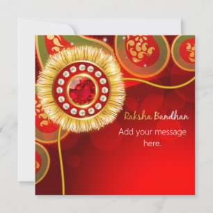 Personalisiert Red Sparkle Happy Raksha Bandhan