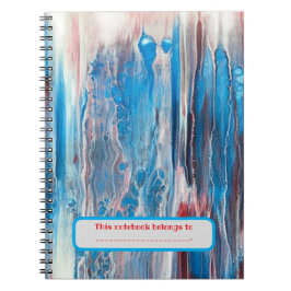 Personalisiert Red White Blue Abstrakte Notebooks Notizblock