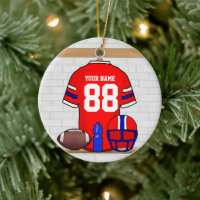 Personalisiert Red White Blue Football Jersey
