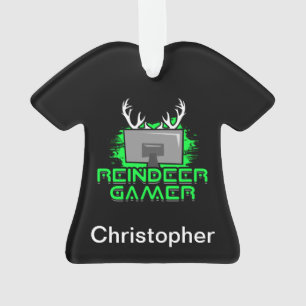 Personalisiert Reindeer Gamer Christmas Funny Ornament