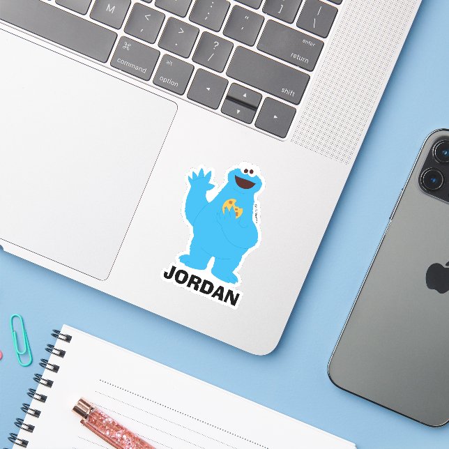 Personalisiert Retro Art Big Bird Sticker (Laptop mit iPhone)