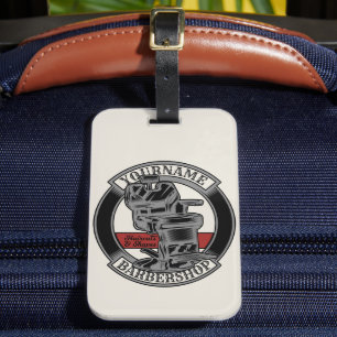 Personalisiert Retro BarberShop Barber Chair Salon Gepäckanhänger