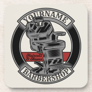 Personalisiert Retro BarberShop Barber Chair Salon Getränkeuntersetzer