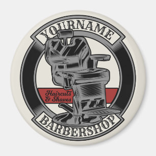 Personalisiert Retro BarberShop Barber Chair Salon Magnet