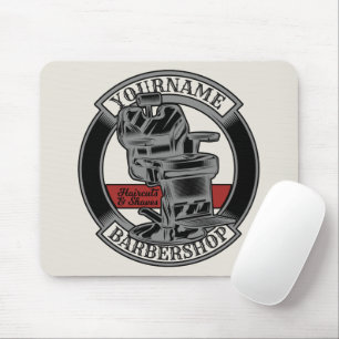 Personalisiert Retro BarberShop Barber Chair Salon Mousepad