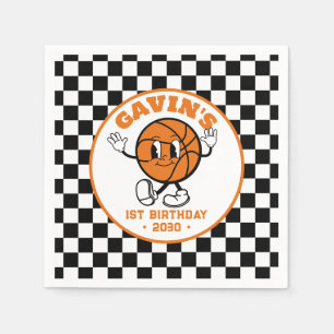 Personalisiert Retro Basketball Geburtstagsparty N Serviette