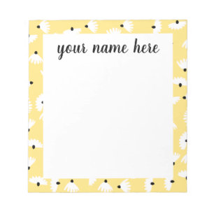 Personalisiert Retro Chamomile Notepad Notizblock
