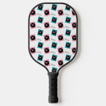 Personalisiert Retro Flamingo Pickleball Paddle