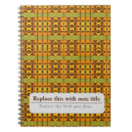 Personalisiert Retro Funky Orange-Aquamarin Notizblock