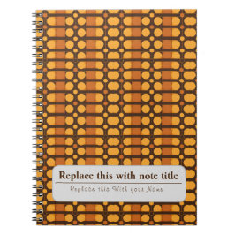 Personalisiert Retro Funky Orange-Brown Notizblock