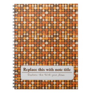 Personalisiert Retro Funky Orange-Brown Notizblock