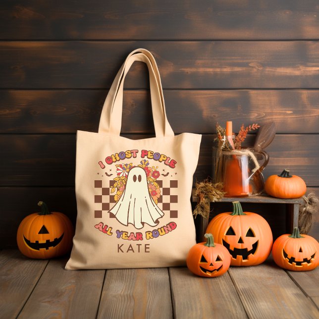 Personalisiert Retro Groovy Halloween Tragetasche (Von Creator hochgeladen)