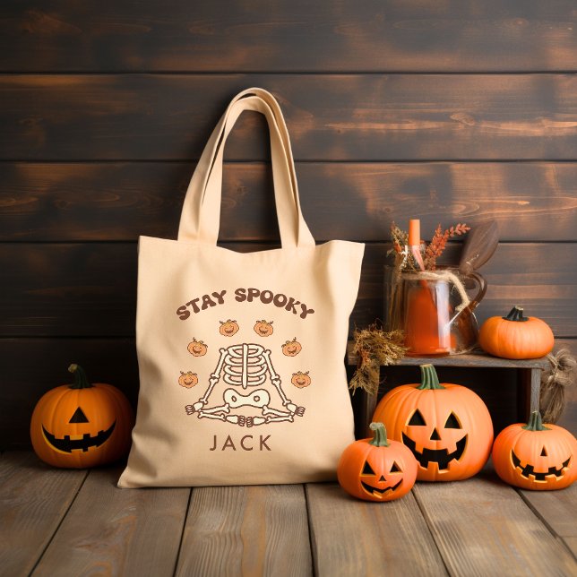 Personalisiert Retro Groovy Halloween Tragetasche (Von Creator hochgeladen)