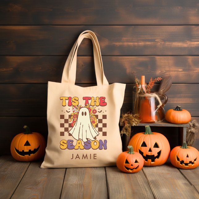 Personalisiert Retro Groovy Halloween Tragetasche (Von Creator hochgeladen)