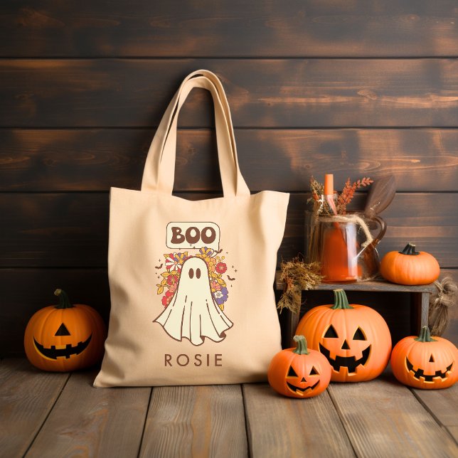 Personalisiert Retro Groovy Halloween Tragetasche (Von Creator hochgeladen)