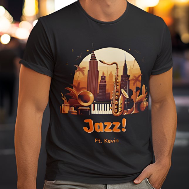 Personalisiert Retro Jazz City T-Shirt (Von Creator hochgeladen)