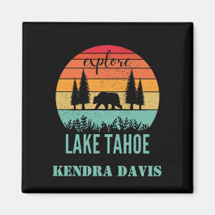 Personalisiert Retro Lake Tahoe Magnet