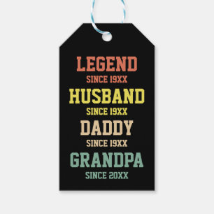 Personalisiert Retro Legend Husband Daddy Grandpa Geschenkanhänger