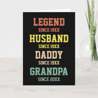 Personalisiert Retro Legend Husband Daddy Grandpa