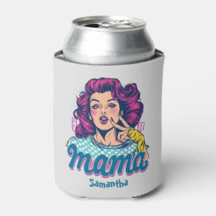 Personalisiert Retro Mama Pop Art. 11 Dosenkühler