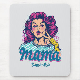 Personalisiert Retro Mama Pop Art. 11 Mousepad