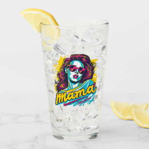 Personalisiert Retro Mama Pop Art (12) Glas