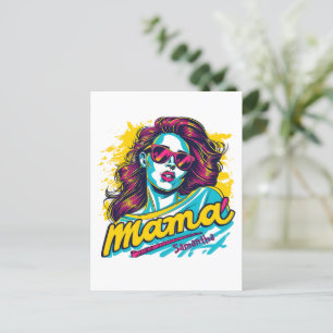 Personalisiert Retro Mama Pop Art. 12 Postkarte