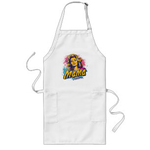 Personalisiert Retro Mama Pop Art. 14 Lange Schürze