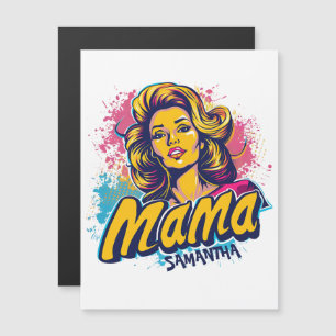 Personalisiert Retro Mama Pop Art. 14 Magnetkarte
