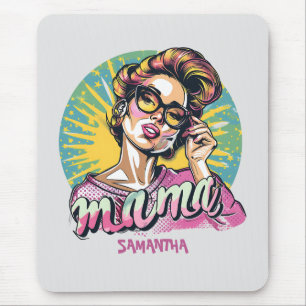 Personalisiert Retro Mama Pop Art. 16 Mousepad