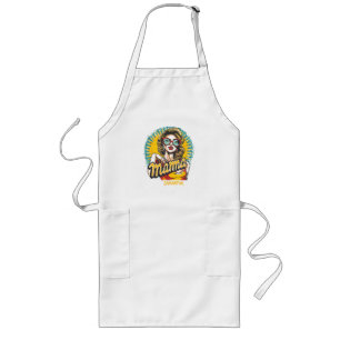 Personalisiert Retro Mama Pop Art. 17 Long Schürze