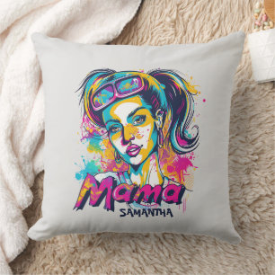 Personalisiert Retro Mama Pop Art. 18 Kissen