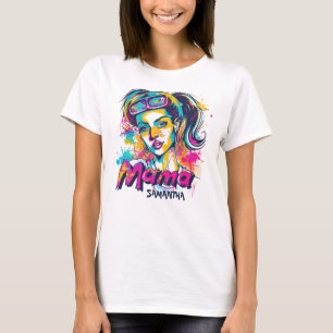 Personalisiert Retro Mama Pop Art (18) T - Shirt
