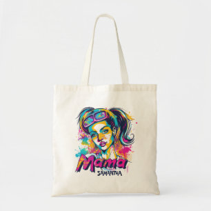 Personalisiert Retro Mama Pop Art. 18 Tragetasche