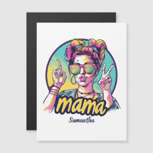 Personalisiert Retro Mama Pop Art. 19 Magnetkarte
