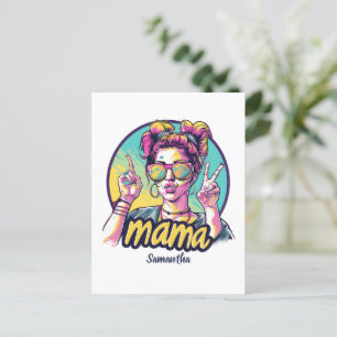 Personalisiert Retro Mama Pop Art (19) Postkarte