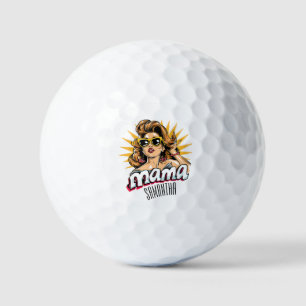 Personalisiert Retro Mama Pop Art 1 Golfball
