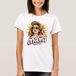 Personalisiert Retro Mama Pop Art 1 T-Shirt