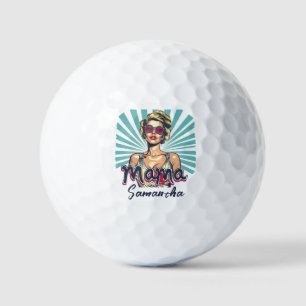 Personalisiert Retro Mama Pop Art. 7 Golfball