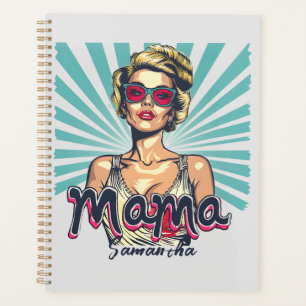 Personalisiert Retro Mama Pop Art. 7 Planer
