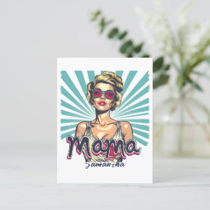 Personalisiert Retro Mama Pop Art. 7 Postkarte