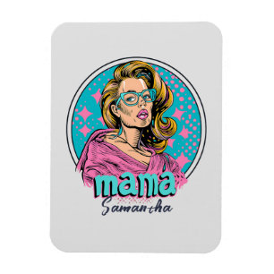 Personalisiert Retro Mama Pop Art (8) Magnet