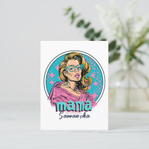 Personalisiert Retro Mama Pop Art. 8 Postkarte
