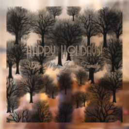 Personalisiert Retro Minimalistische Schwarze Holi Fensteraufkleber