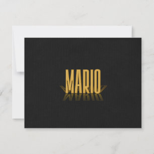 Personalisiert Retro Movie Poster Mario Gold Einladung