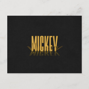 Personalisiert Retro Movie Poster Mickey Gold Einladung