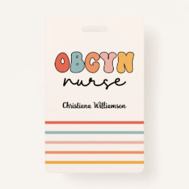 Personalisiert Retro OBGYN Nurse Ausweis